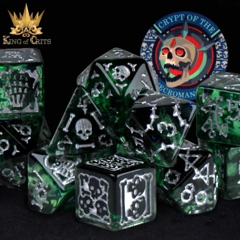 Crypt of the Necromancer 11-piece dice set