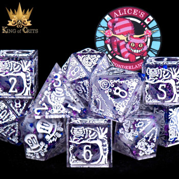Alice's Wonderland 11-piece dice set