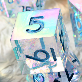 Chromatic Dice Set - Quartz - Sharp-Edge