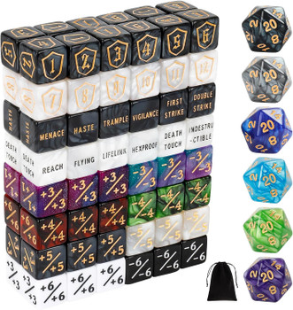 Pack of 102 MTG Counter and Keyword Dice