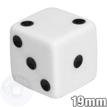 Opaque Dice - White 19mm d6