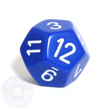 12-sided dice - Opaque blue