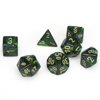 Scarab D&D dice set - Jade