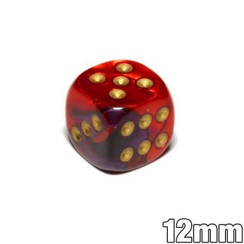 12mm Gemini Purple and Red d6