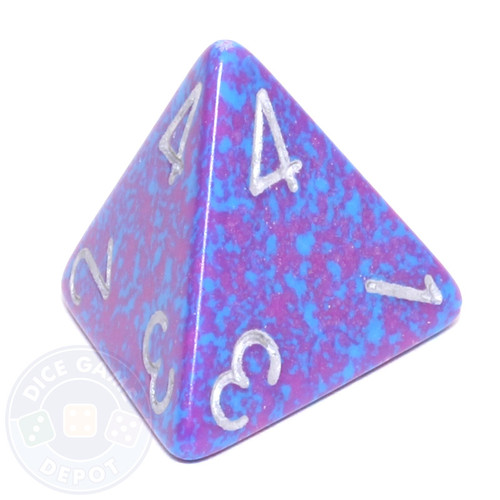 d4 - Speckled Silver Tetra dice