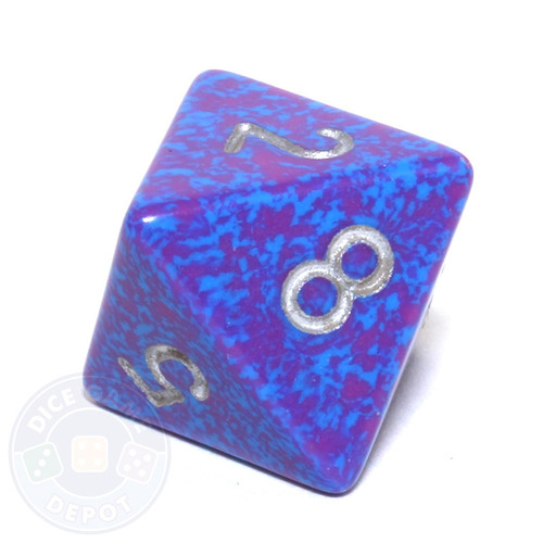 d8 - Speckled Silver Tetra 8-sided Dice