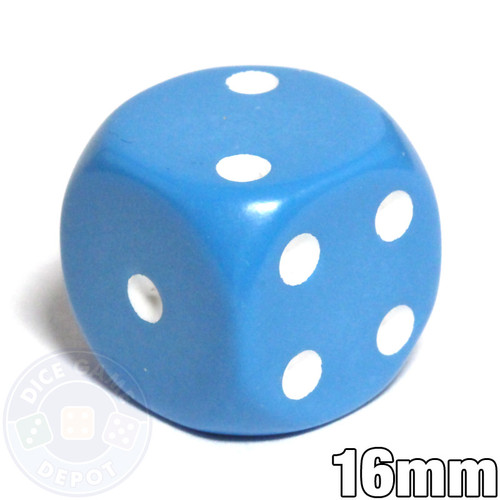 Opaque Round-Corner Dice - Light Blue d6