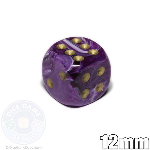 Purple Vortex dice - 12mm d6