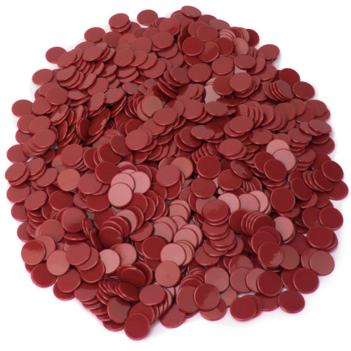 Pack of 1000 Bingo chips - Red