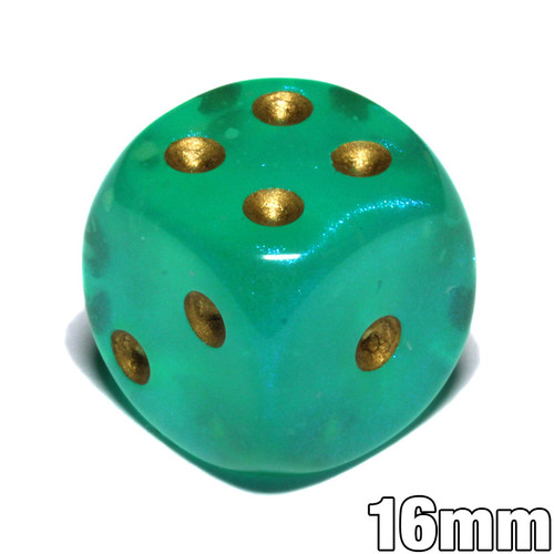 Borealis Luminary dice - Light green - 16mm d6