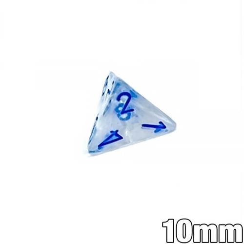 10mm Borealis 4-sided dice - Icicle