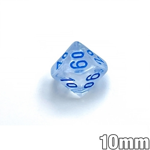 10mm Borealis 10-sided tens dice - Icicle