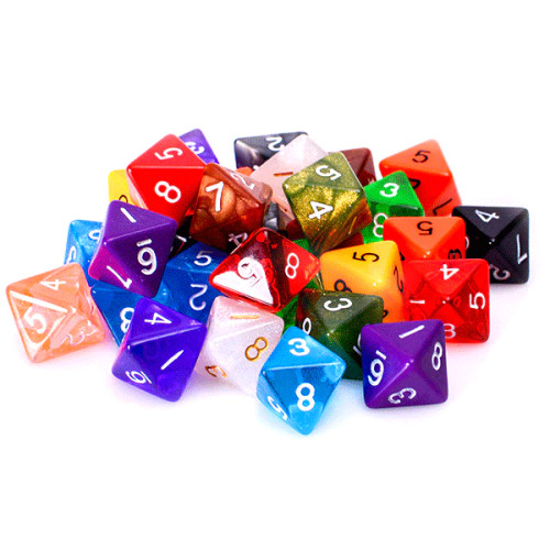 Assorted d8 dice - Pack of 25