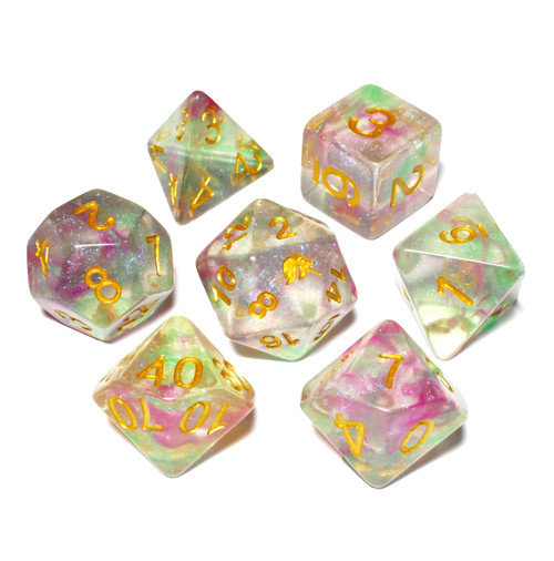 DnD dice set - Celestial Blossom