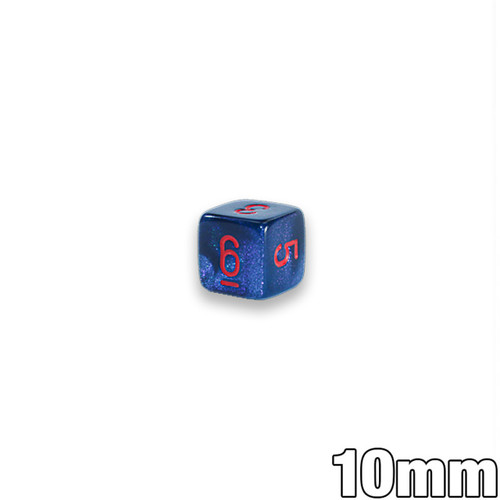 10mm 6-sided numeral dice - Gemini Starlight