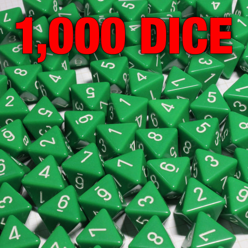 Bulk dice set of 1,000 green d8s