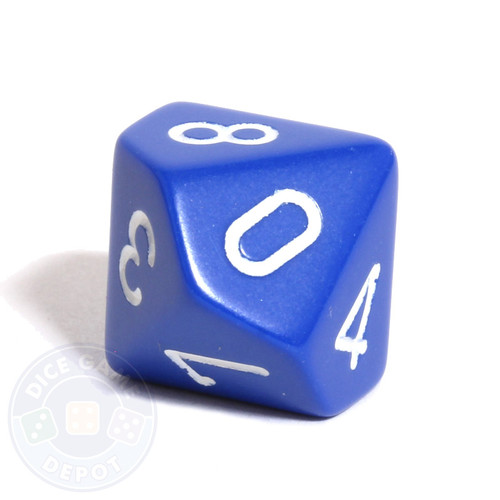 d10 - Opaque blue 10-sided dice