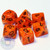 7-piece set of RPG dice - Vortex - Orange
