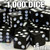 1000 black opaque dice - Bulk gaming dice