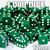 1000 green 12mm opaque dice - Bulk gaming dice
