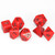 Opaque red with black 7-piece D&D dice set