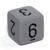 Gray 6-sided numeral dice