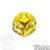 Transparent 12mm yellow 6-sided dice