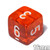 d6 - Transparent Orange dice