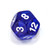 d12 - Transparent blue 12-sided dice