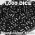 1000 black 12mm opaque round-corner dice - Bulk gaming dice