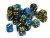 Black and blue swirl dice - Bag of 25