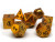 Legendary Gold dice set - Metal dice - DnD dice set