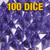 Bulk dice set of 100 purple 4-sided dice