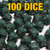 Bulk dice set of 100 dusty green d20s