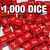 Bulk dice set of 1,000 red numeral d6s