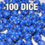 Bulk dice set of 100 blue d20s