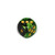 12mm Green and Black Swirl dice - Set of 25