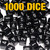 Bulk dice set of 1,000 black numeral d6s