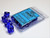 d10 set of 10 blue translucent dice