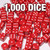 1000 red 12mm opaque round-corner dice - Bulk gaming dice