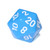 20-sided light blue dice (d20)