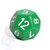 d12 - 12-sided opaque green dice