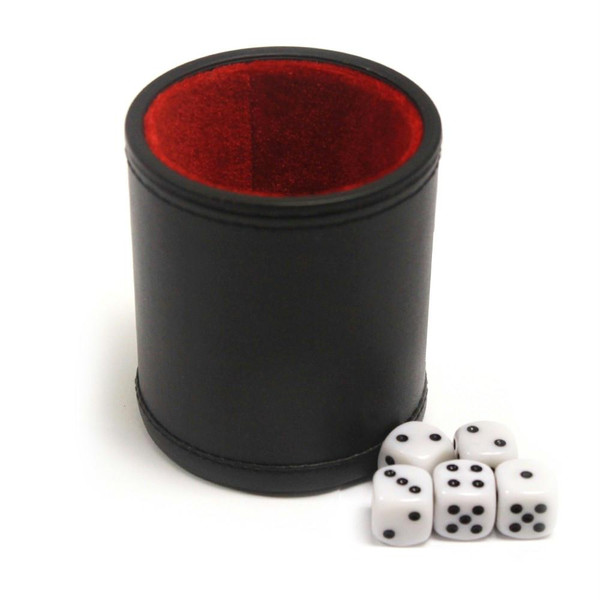 Professional dice cup with 5 dice