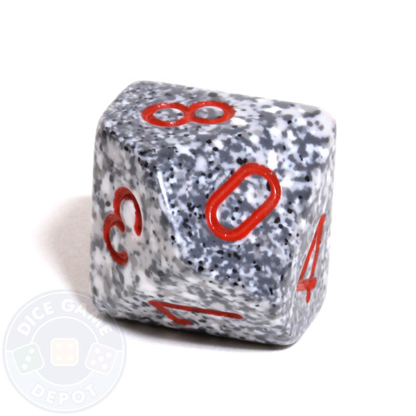 d10 dice - Speckled Granite