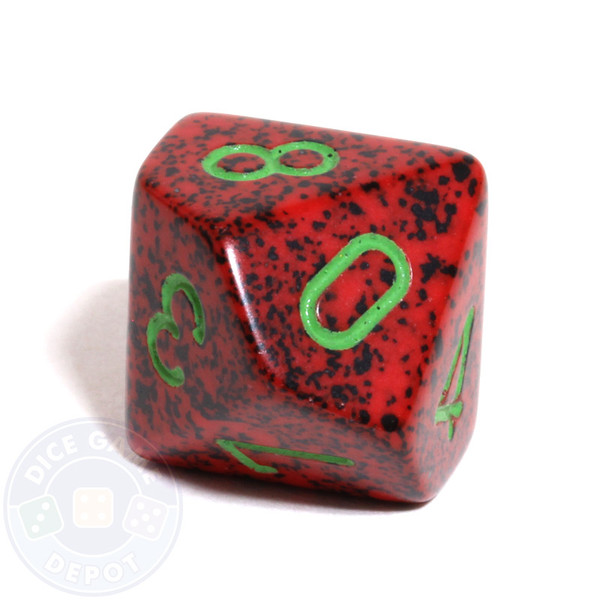 d10 dice - Speckled Strawberry