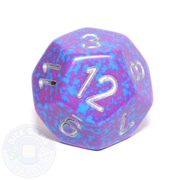 d12 - Speckled Silver Tetra 12-sided Dice