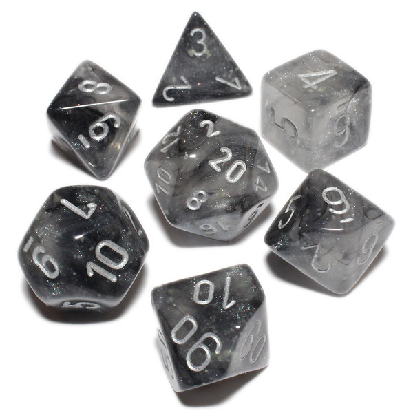 Smoke Borealis Luminary dice - DnD dice set