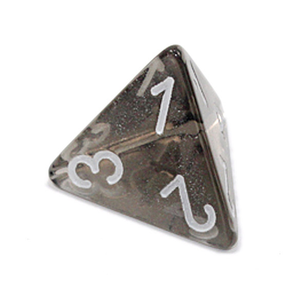 d4 - Transparent smoke 4-sided dice