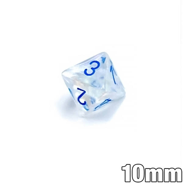 10mm Borealis 8-sided dice - Icicle