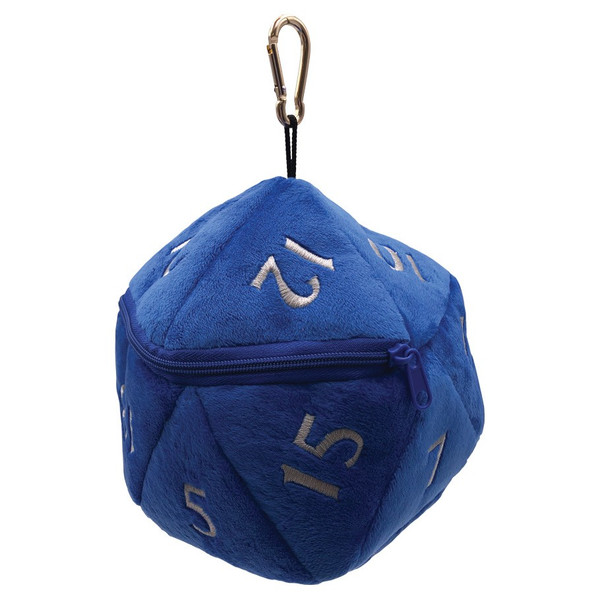 Plush d20 dice bag - Blue